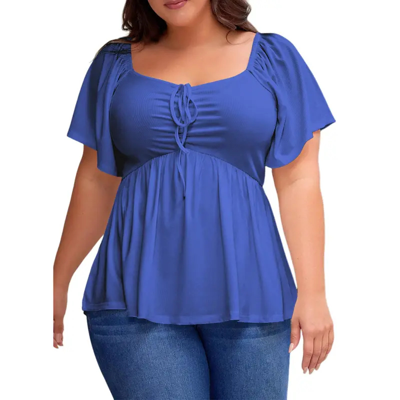 SERENE™ – Stylish Plus Size Sweetheart Neck Blouse