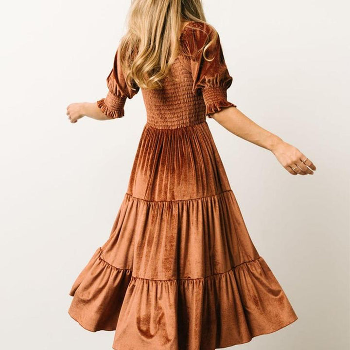 MELODY™ - Versatile Square Neck Puff Sleeve Dress for Any Event