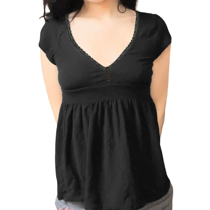 LYRICA™ – Minimalist Casual V Neck T Shirt
