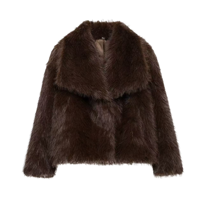 ROSANA™ – Elegant Oversized Fur Lapel Jacket