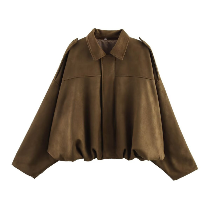 VALENTINA™ – Oversized Cropped Zip-Up Winter Jacket