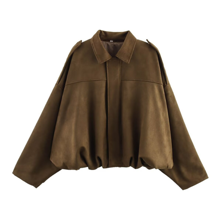 VALENTINA™ – Oversized Cropped Zip-Up Winter Jacket