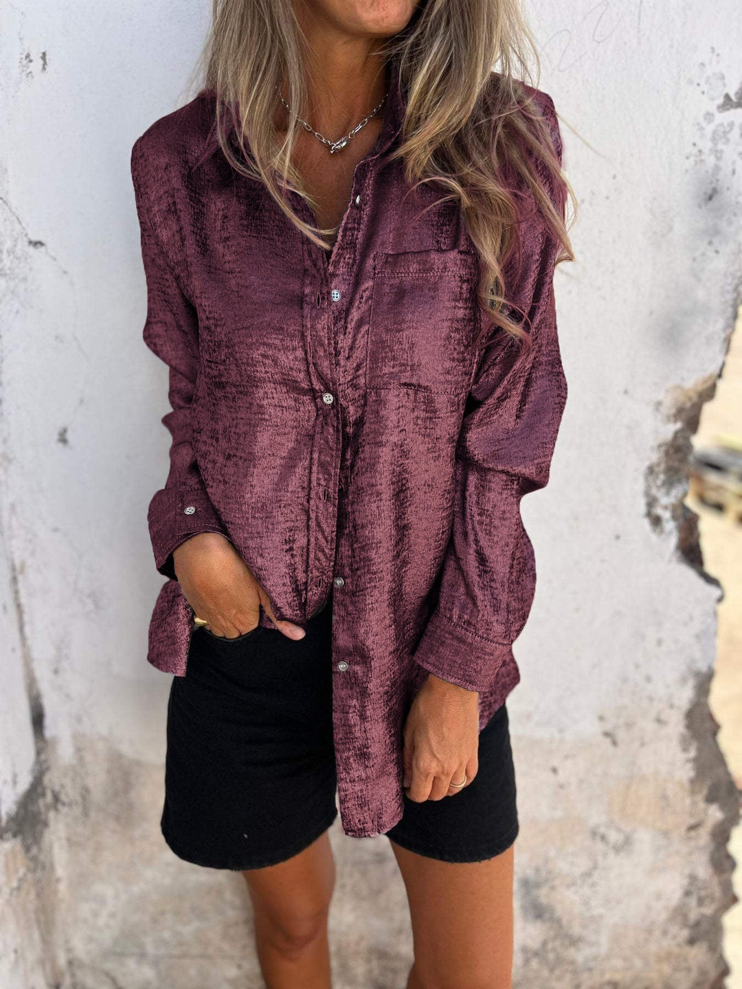 BRYNLEE™ – Glam Shimmer Shirt