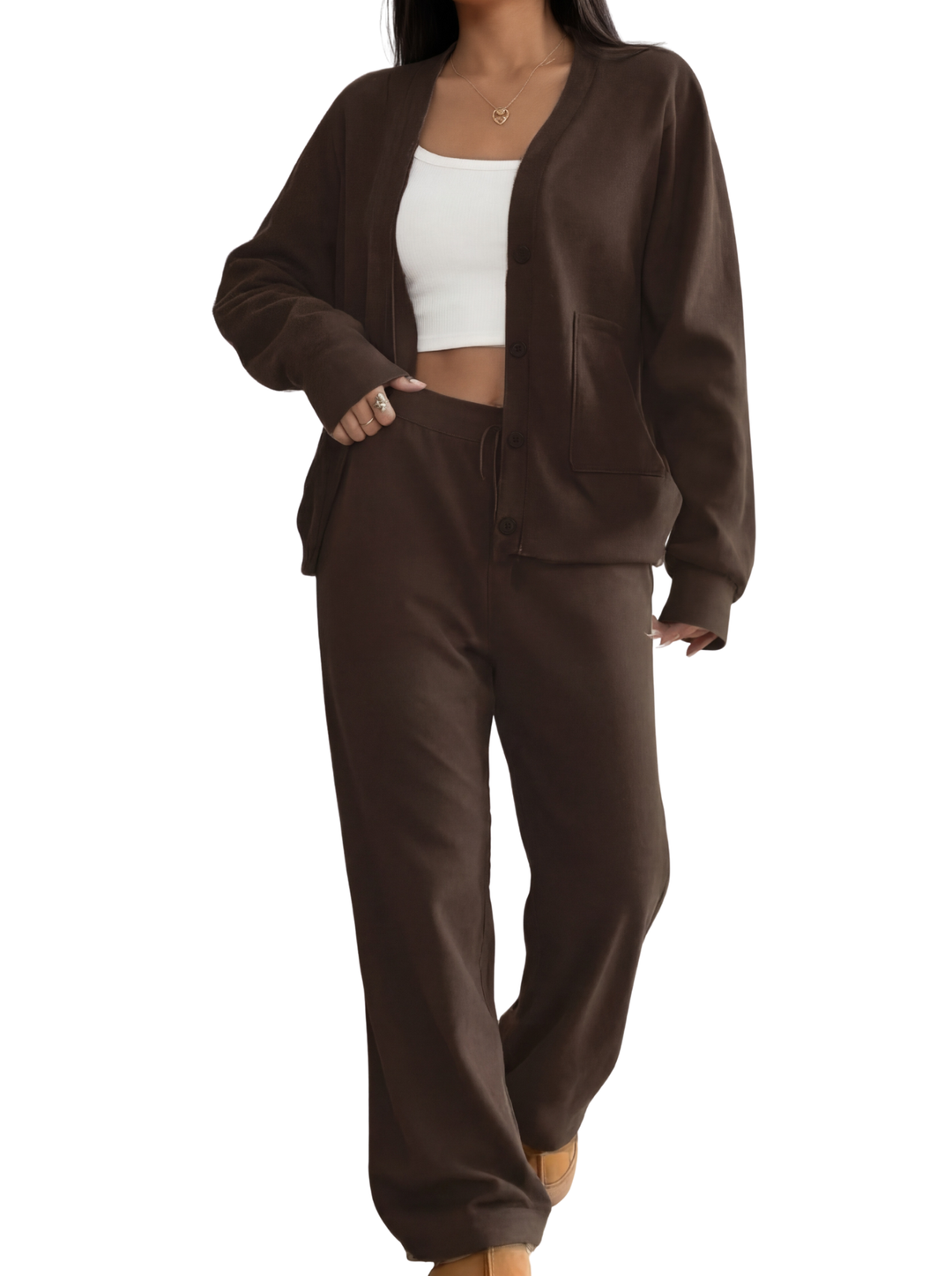 LAUREL™ – Casual Cardigan & Lounge Trousers Matching Set