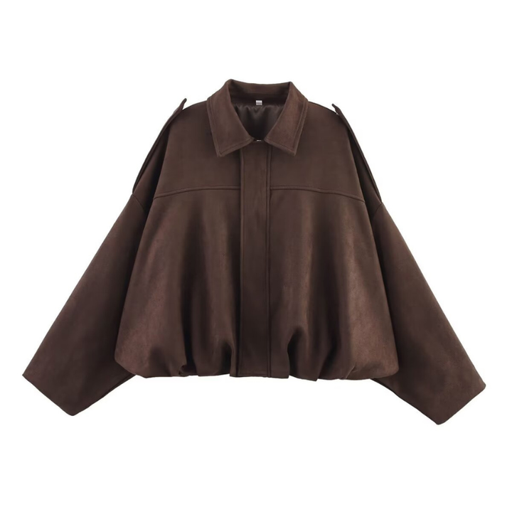 VALENTINA™ – Oversized Cropped Zip-Up Winter Jacket