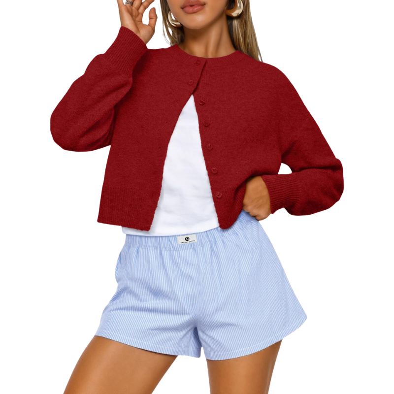 MEGAN™ – Cozy Lightweight Crop Cardigan Sweater