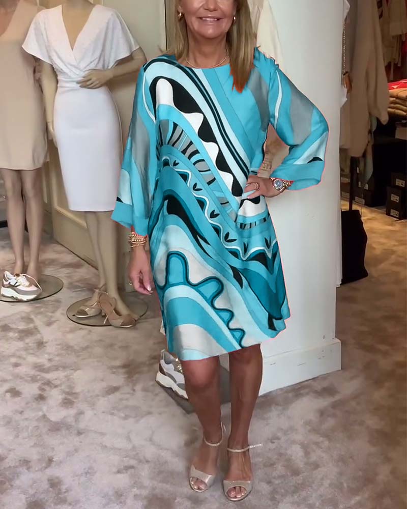 CALLIE™ – Abstract Print Dress