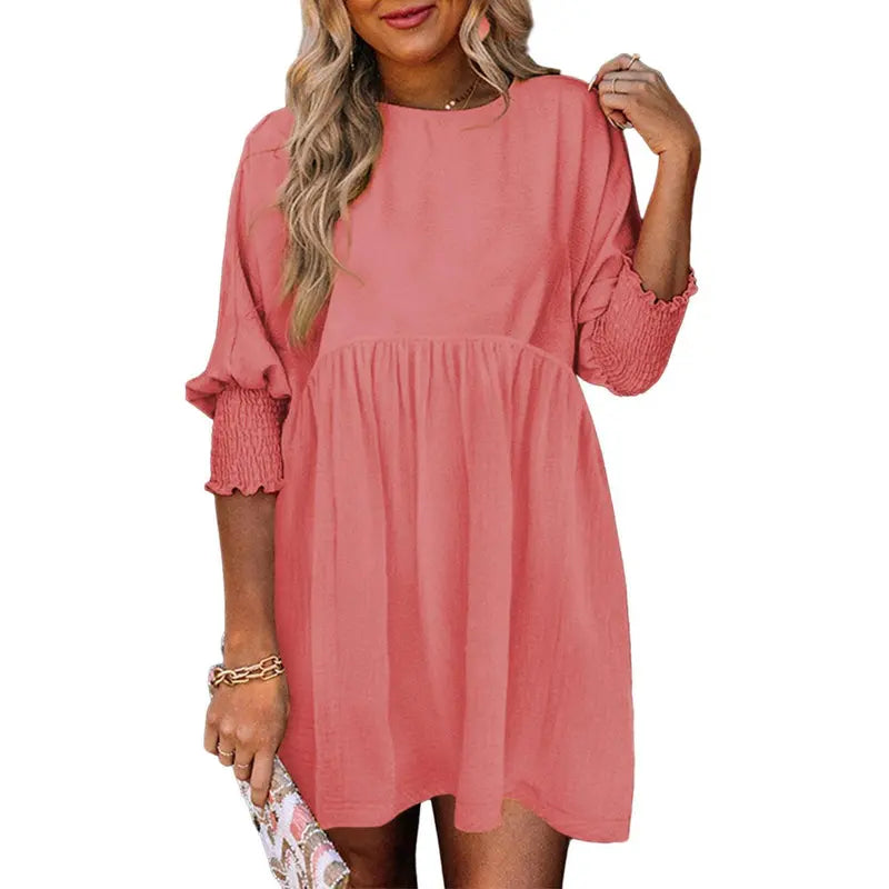 DOROTHY™ – Relaxed Fit Smocked Sleeve Summer Dress