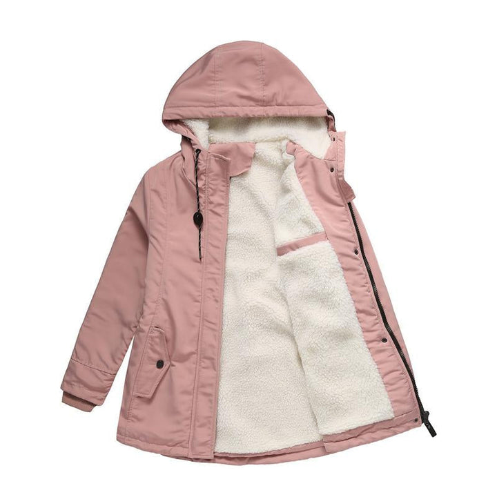 AMINA™ - Thick Winter Coat with Hood and Quilted Lining for Winter Warmth