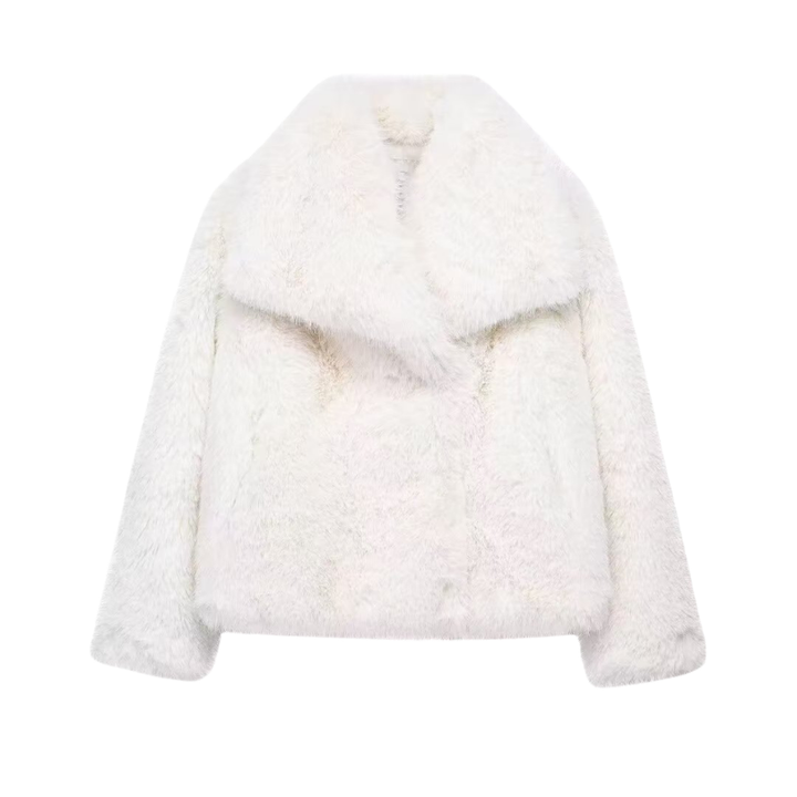 ROSANA™ – Elegant Oversized Fur Lapel Jacket