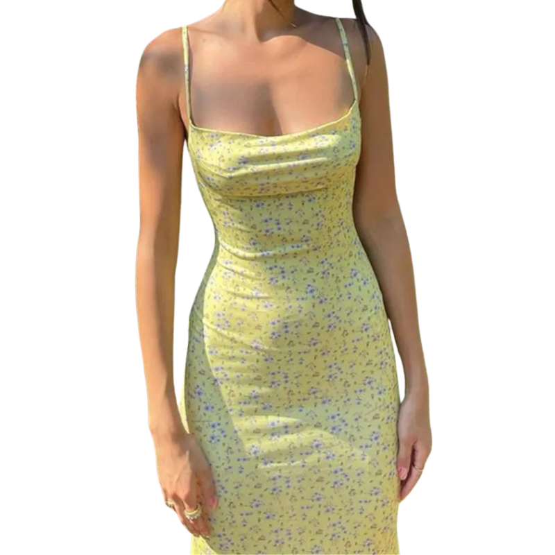 SHUVIE™ – Floral Backless Holiday Maxi Dress