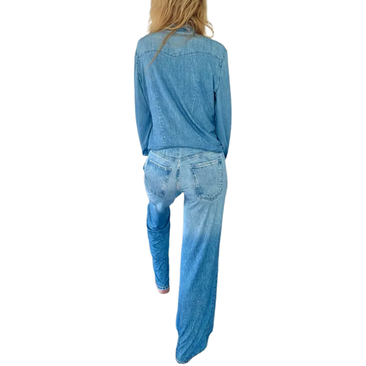 ALICE™ – Denim Shirt and Wide-Leg Jeans Set