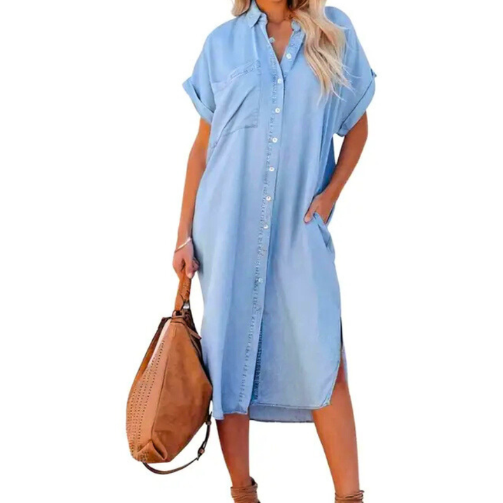 XYZA™ – Timeless Loose Fit Midi Dress