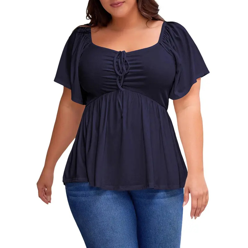 SERENE™ – Stylish Plus Size Sweetheart Neck Blouse
