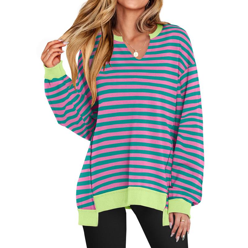 LOREN™ - Women's Oversized V-Neck Sweatshirt Tunic for Winter
