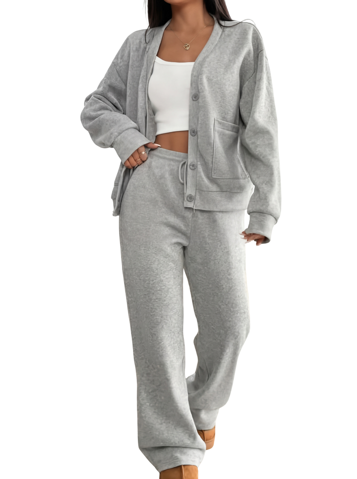 LAUREL™ – Casual Cardigan & Lounge Trousers Matching Set