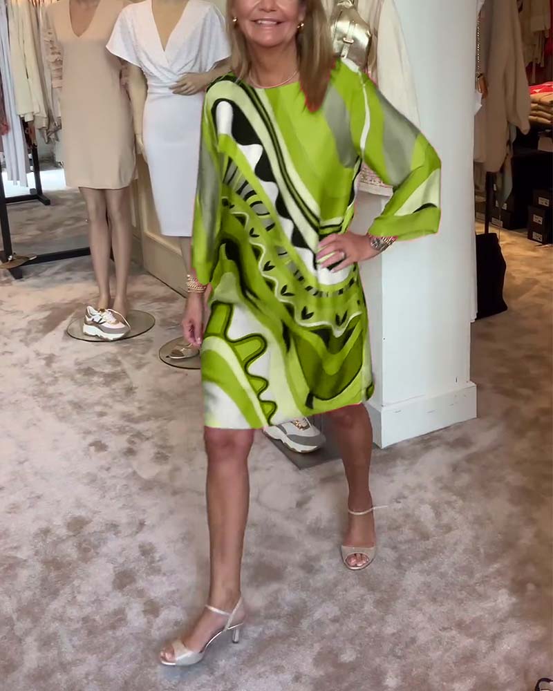 CALLIE™ – Abstract Print Dress