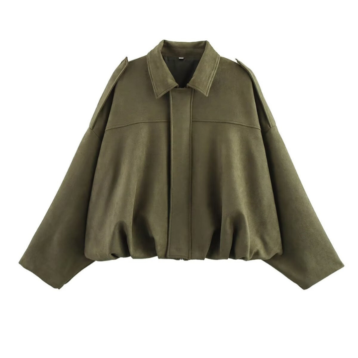 VALENTINA™ – Oversized Cropped Zip-Up Winter Jacket