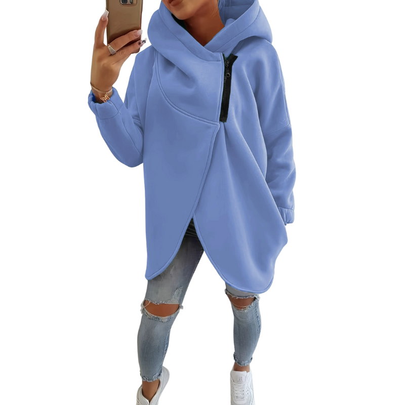 VANIA™ - Plus Size Half-Zip Pullover Hoodie