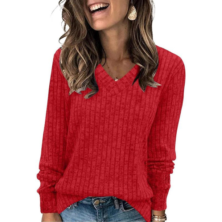 EVELYN™ - Women V Neck Oversized Lightweight Knit Sweater