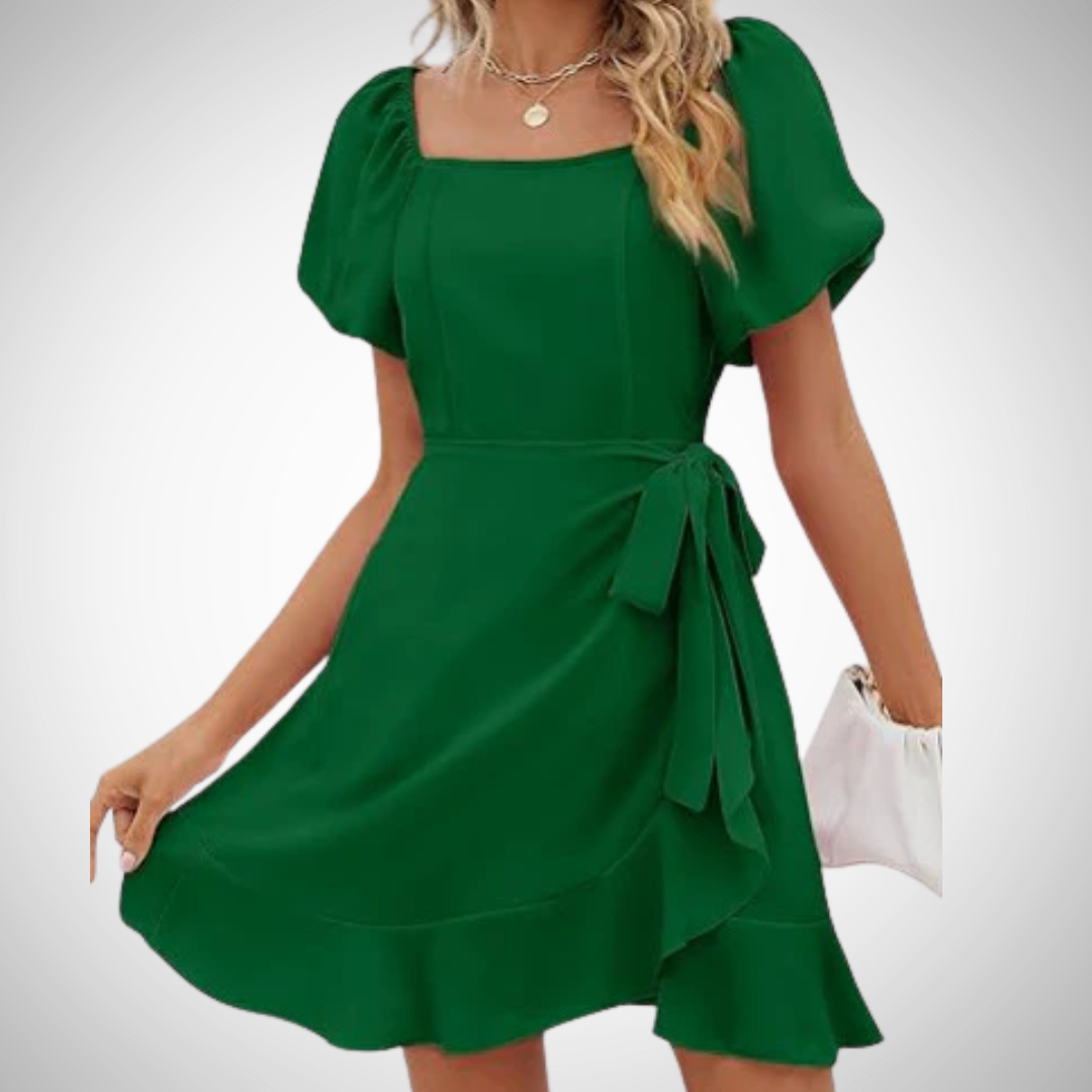 DAPHNE™ - Lightweight Flowy Tie Waist Mini Dress