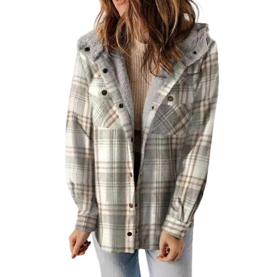 AMELIA™ - Women’s Plaid Hooded Flannel Jacket for Autumn & Winter