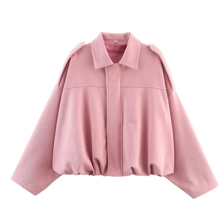 VALENTINA™ – Oversized Cropped Zip-Up Winter Jacket