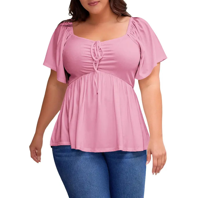 SERENE™ – Stylish Plus Size Sweetheart Neck Blouse