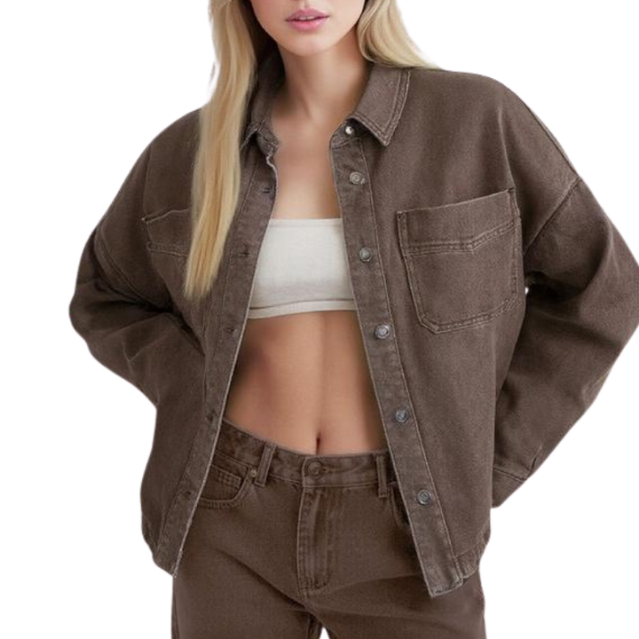 LOVELY™ – Women’s Casual Drop Shoulder Denim Jacket