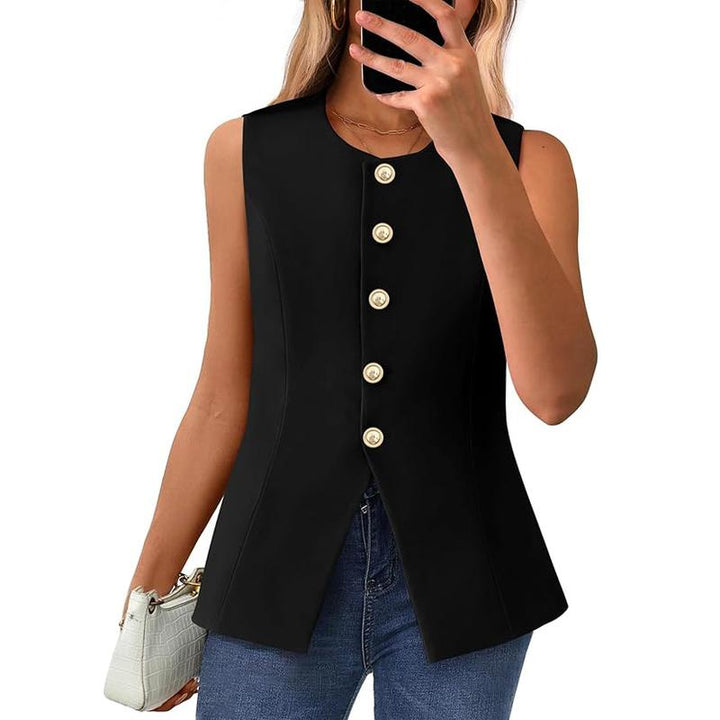 CORAZON™ – Chic Sleeveless Button-Down Vest