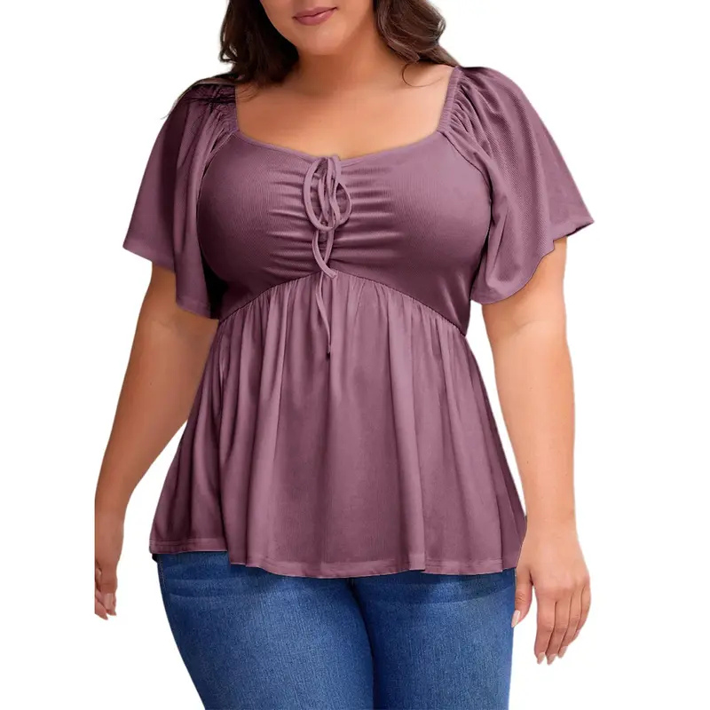 SERENE™ – Stylish Plus Size Sweetheart Neck Blouse