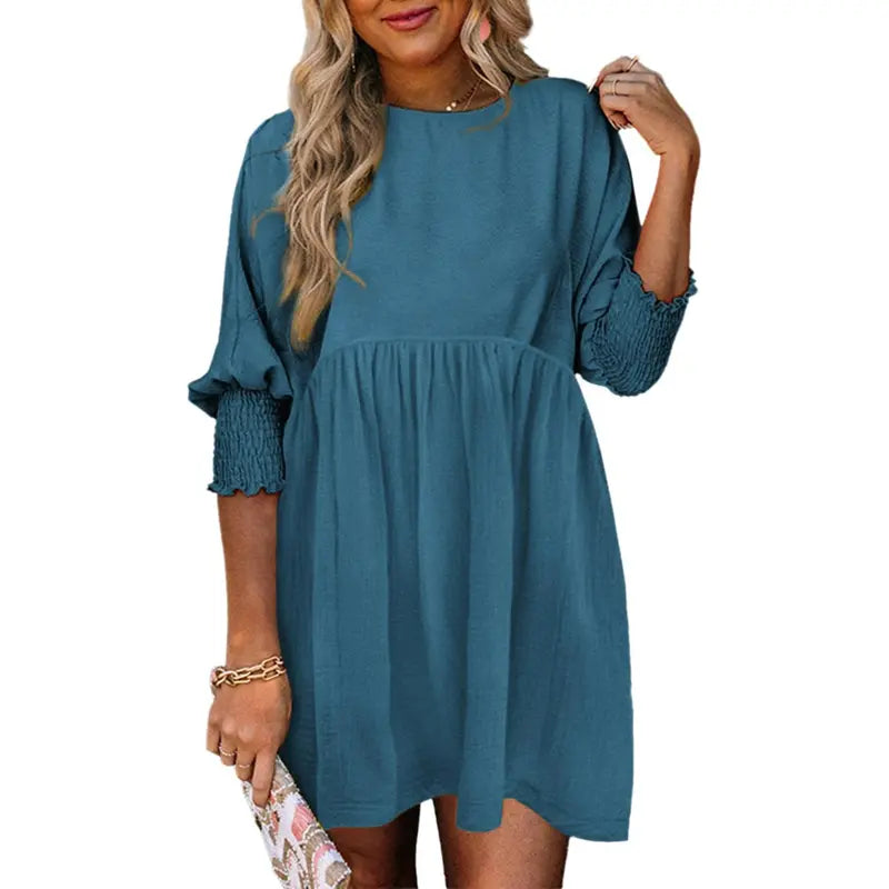 DOROTHY™ – Relaxed Fit Smocked Sleeve Summer Dress