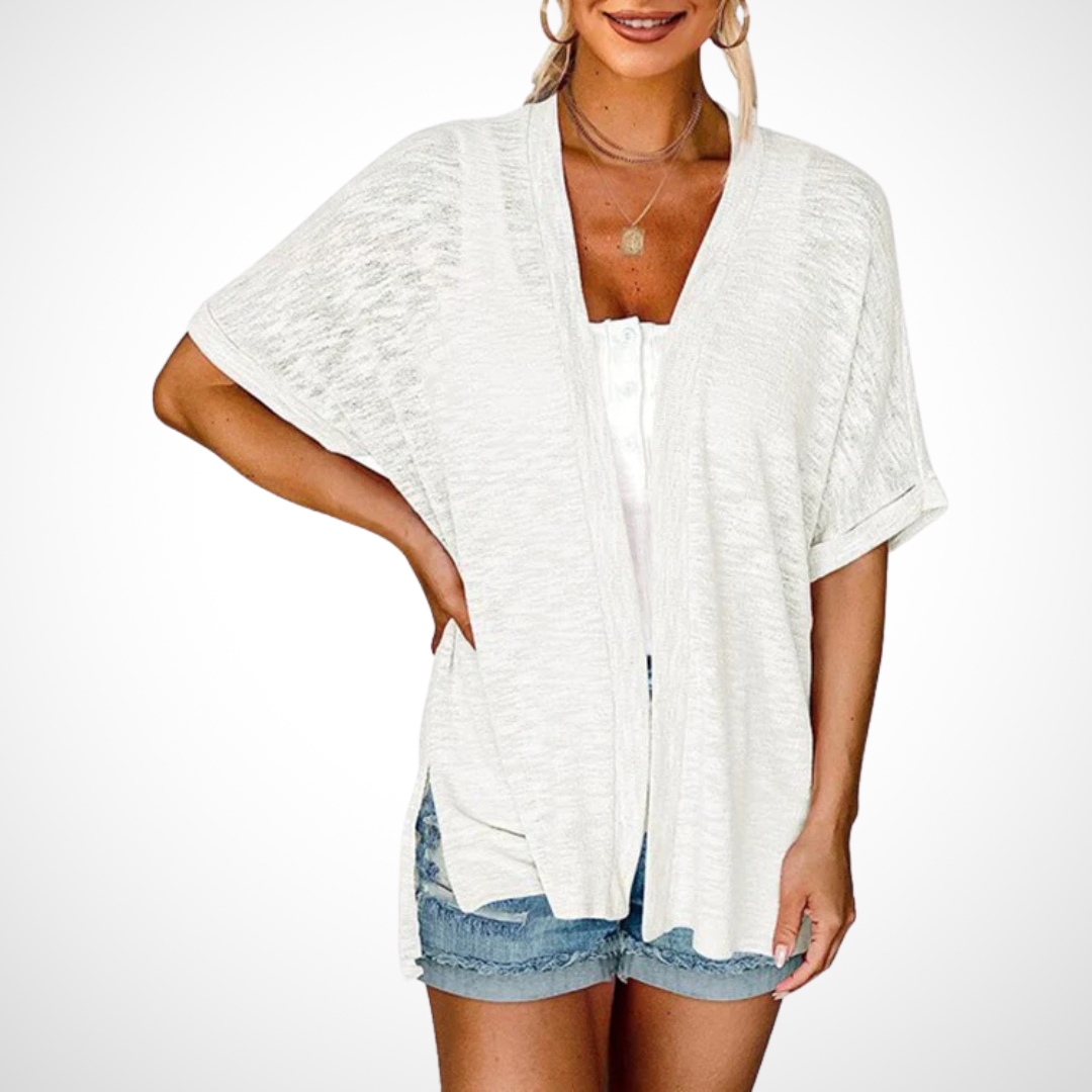 APPOLLINE™ - Stylish Flowy Short Sleeve Cardigan