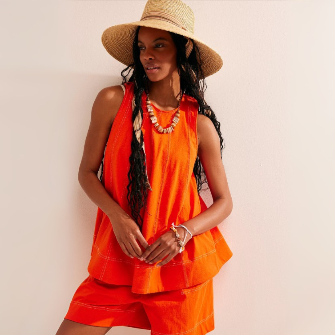 LUNARA™ - Comfy Sleeveless A-Line Top and Shorts Duo