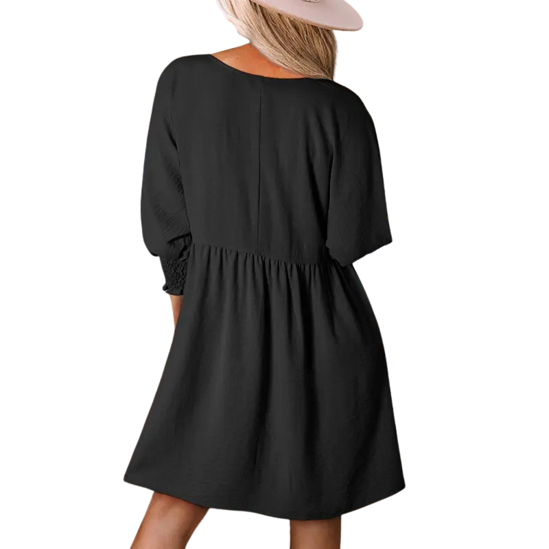 DOROTHY™ – Relaxed Fit Smocked Sleeve Summer Dress