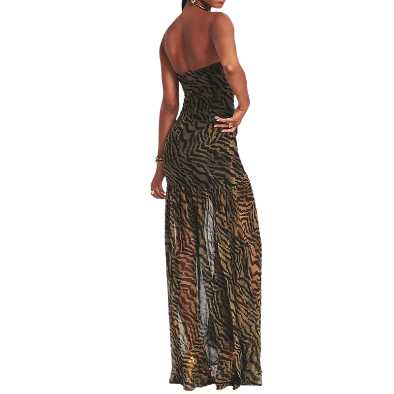 BETHY™ – Sexy Strapless High Slit Maxi Dress