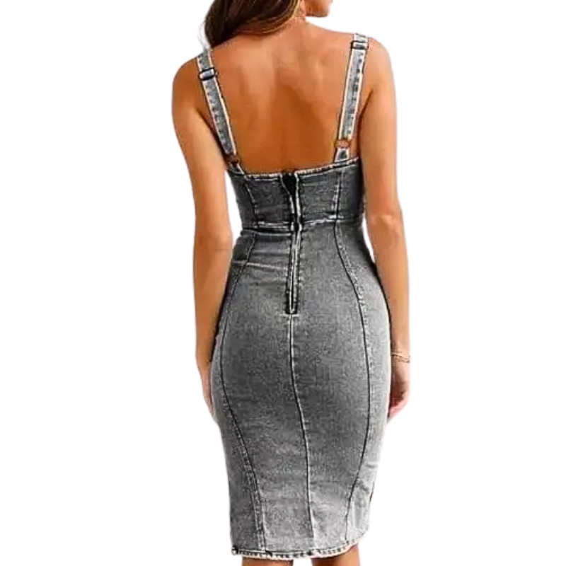 LIZZIE™ – Stylish Sleeveless Denim Bodycon Dress