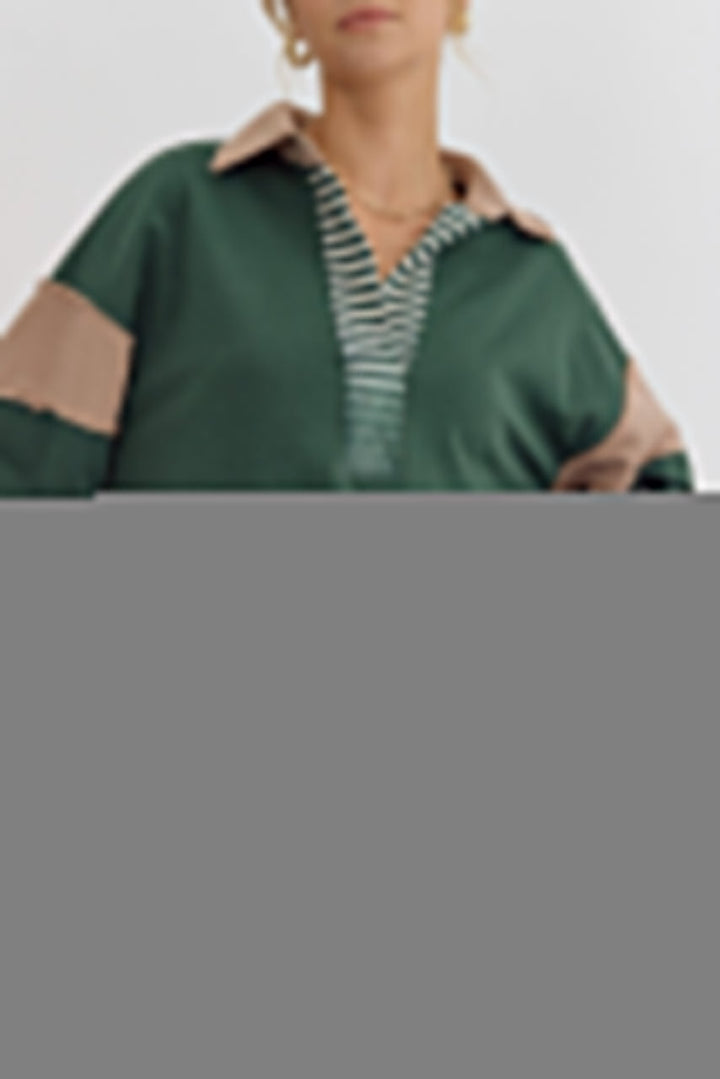 WAMAL™ - Casual Oversized V-Neck Long Sleeve Sweatshirt