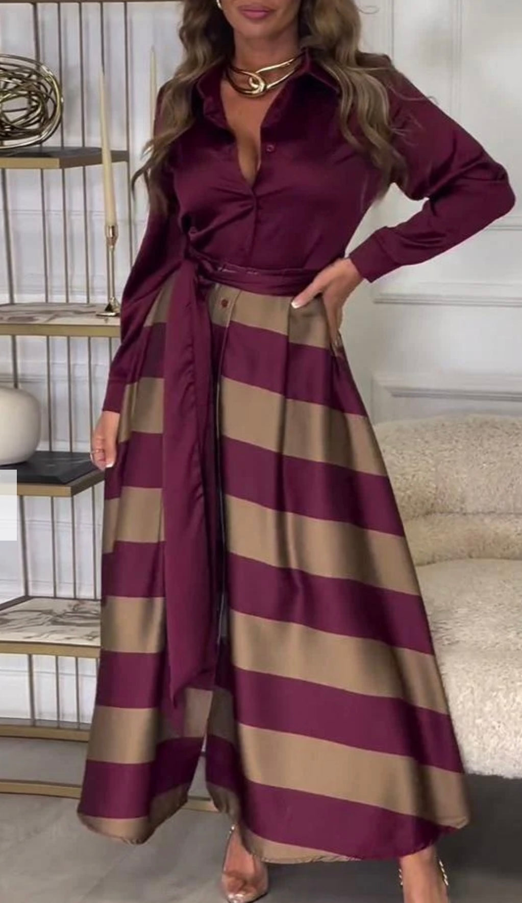 CALISTA™ - Satin Stripe Dress