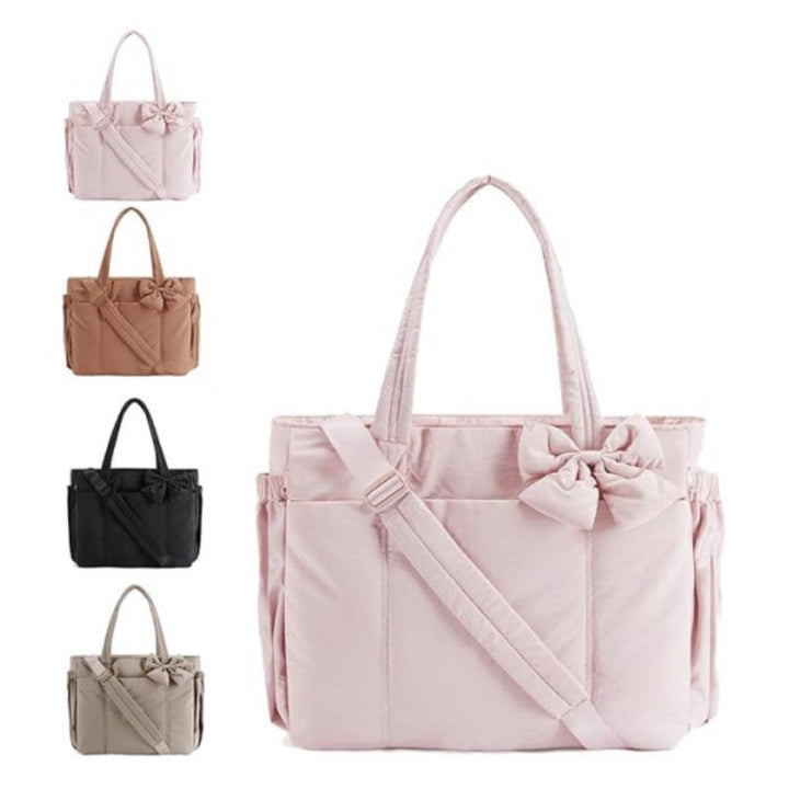 EMMA™ - Crush Bow Compact Tote Bag with Multiple Compartments