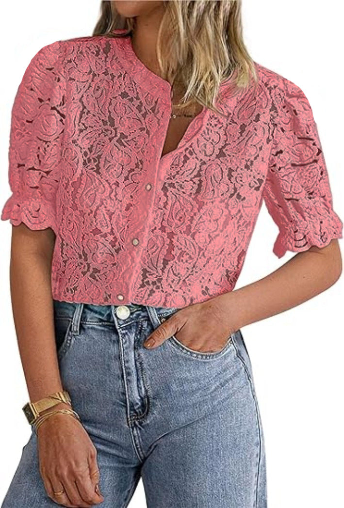 ILAW™ - Chic Long Sleeve Button Down Blouse