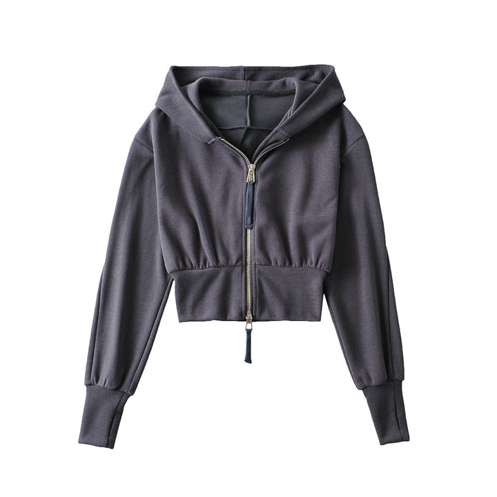 RESLEY™ - Chic Cropped Hooded Zipper Workout Jacket