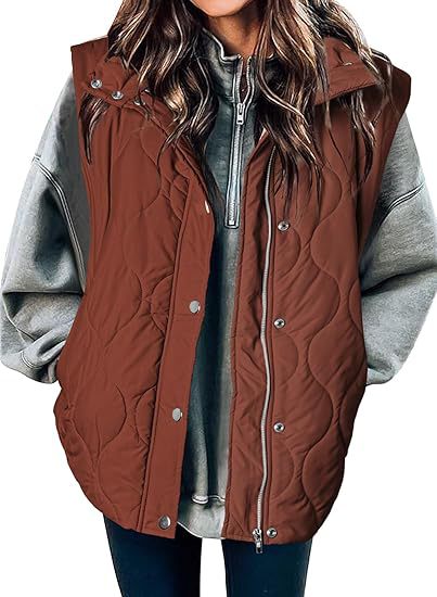 OLIVIA™ - Women's Casual Oversized Puffer Vest with Stand Collar