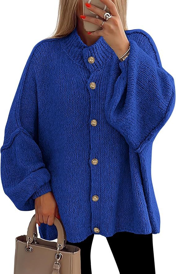 OLIVIA™ - Women Chunky Knit Button Down Cardigan Jacket