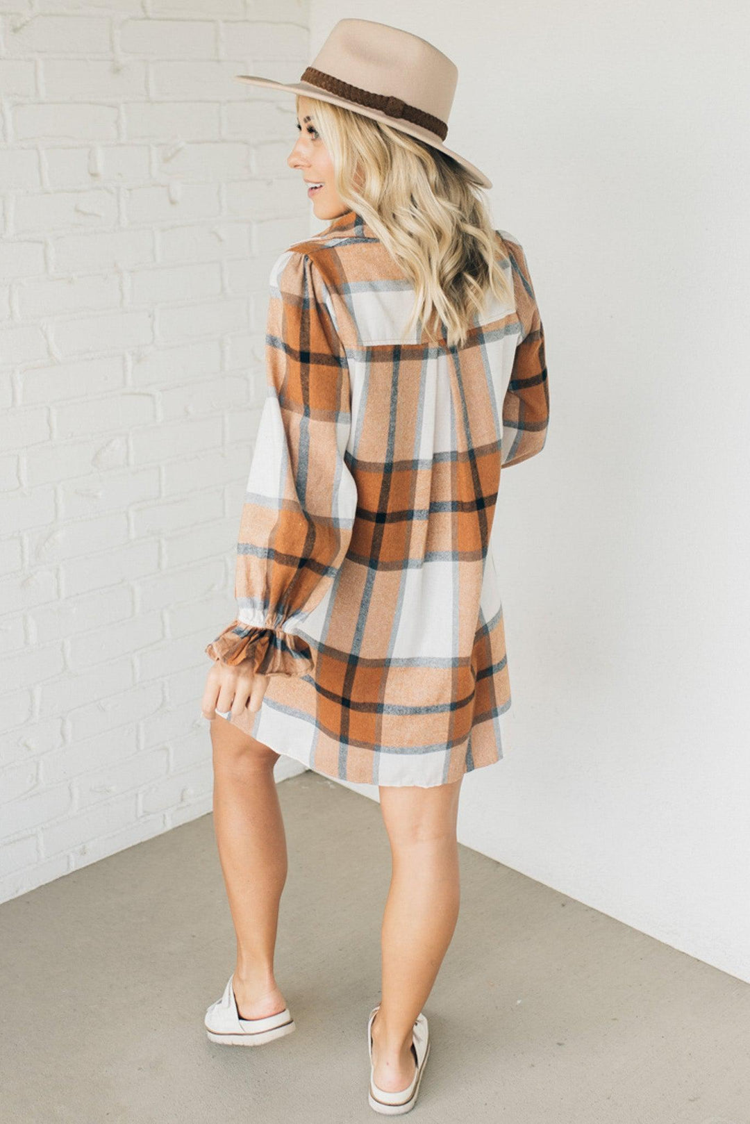 ELLA™ - Plaid Shirt Dress