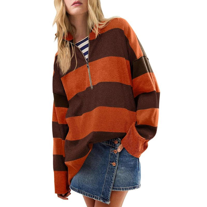 AUTUMN™ - Stylish Oversized Turtleneck Sweater with Half Zipper Detail