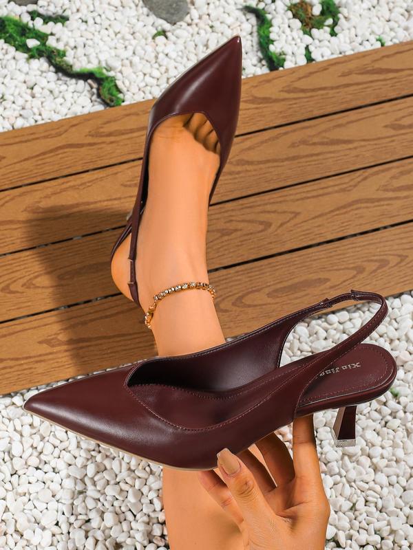 CLARA™ - Women Pointed Toe Slingback Heels for Work & Daily Wear