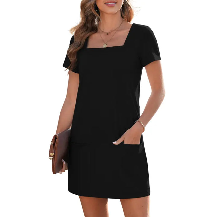 MULAN™ – Chic Square Neck Casual Mini Dress
