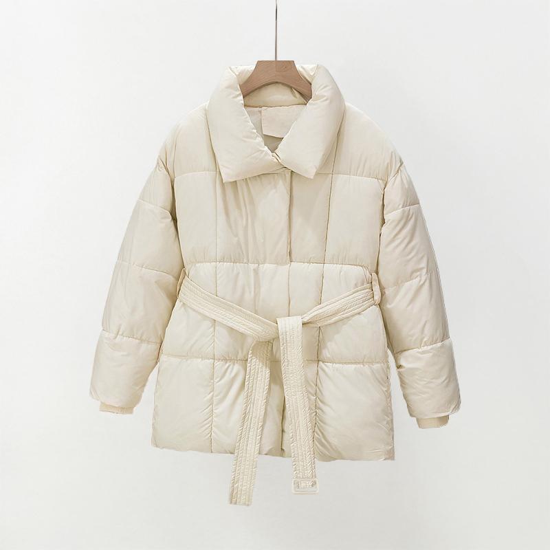 JASMINE™ - Cozy Thermal Stand Collar Waist Tie Zip-Up Coat for Winter