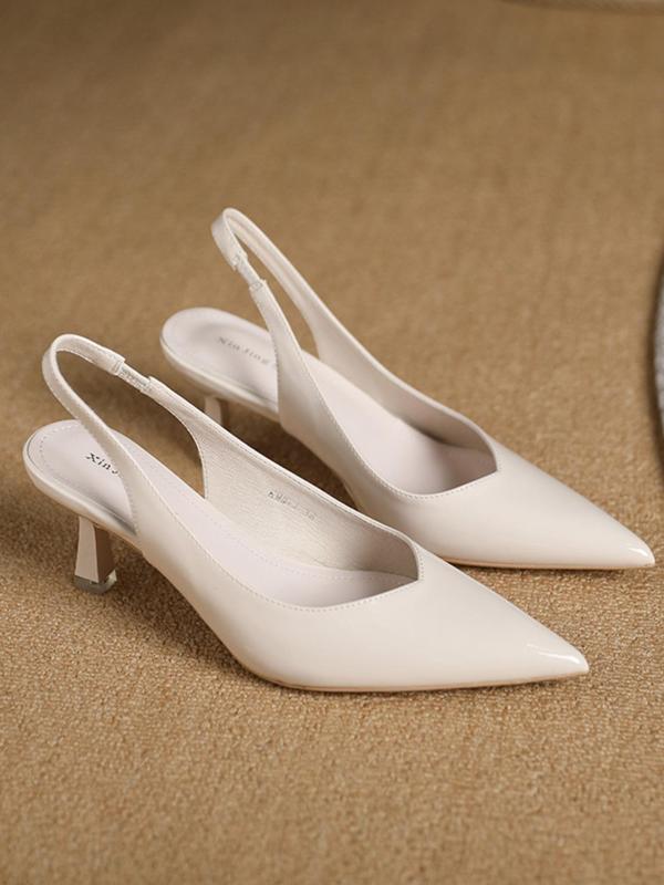 CLARA™ - Women Pointed Toe Slingback Heels for Work & Daily Wear